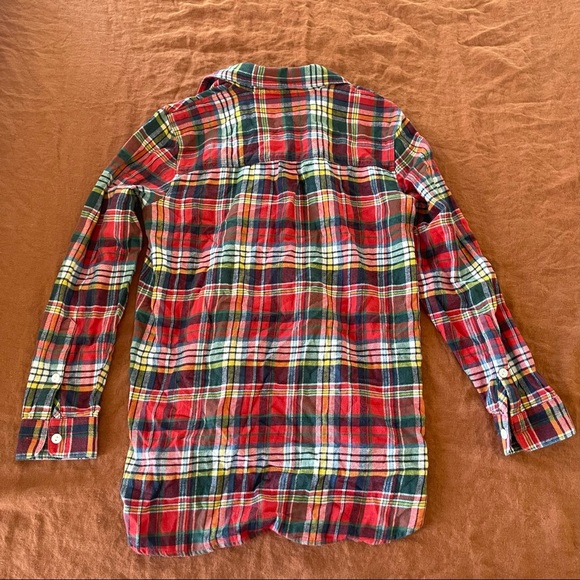 Madewell Red and Yellow Flannel XS - Picture 2 of 4